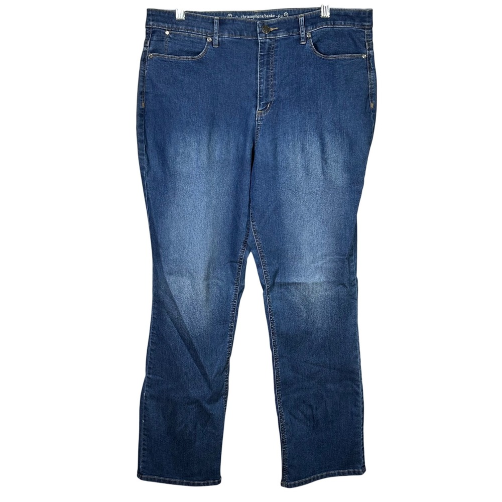 Christopher & Banks Blue Straight Leg Jeans